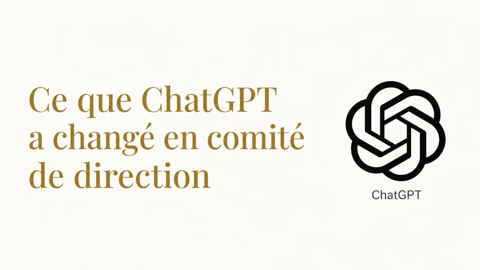 Illustration de l’article « Ce que ChatGPT a changé en comité de direction »