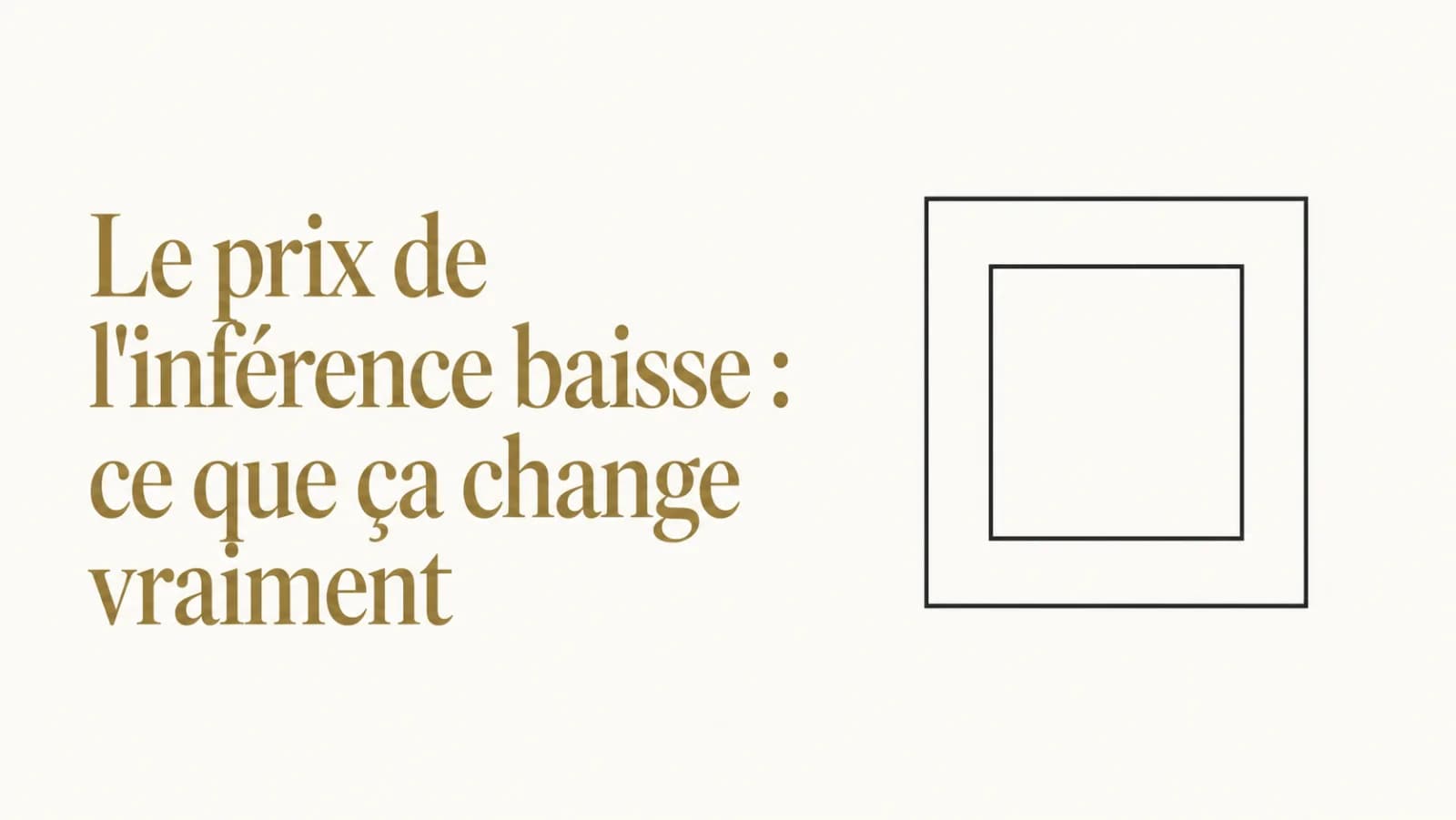 Illustration de l’article « Le prix de l'inférence s'effondre : ce que ça déplace »