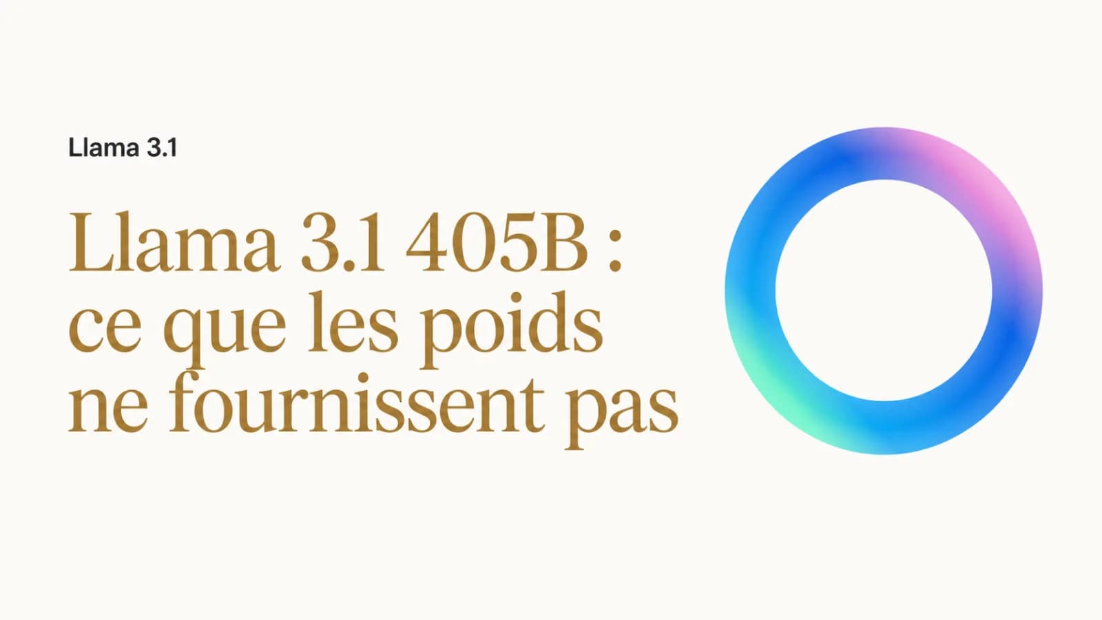 Illustration de l’article « Llama 3.1 405B : ce que télécharger des poids ne fournit pas »