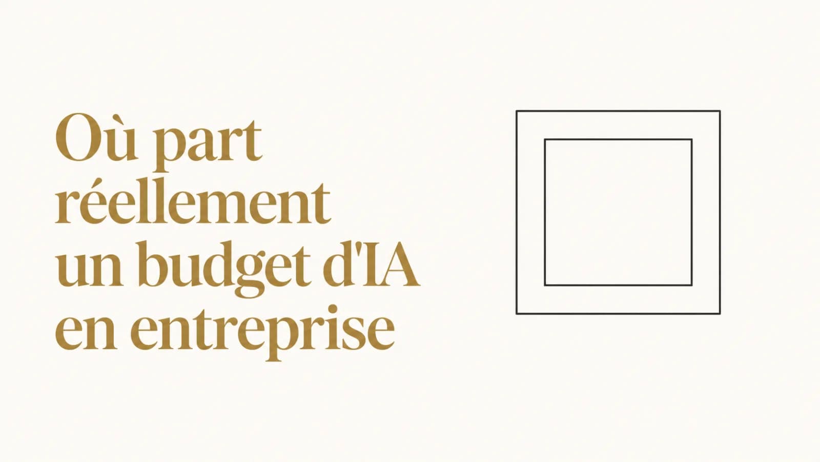 Illustration de l’article « Où part réellement un budget d'IA »