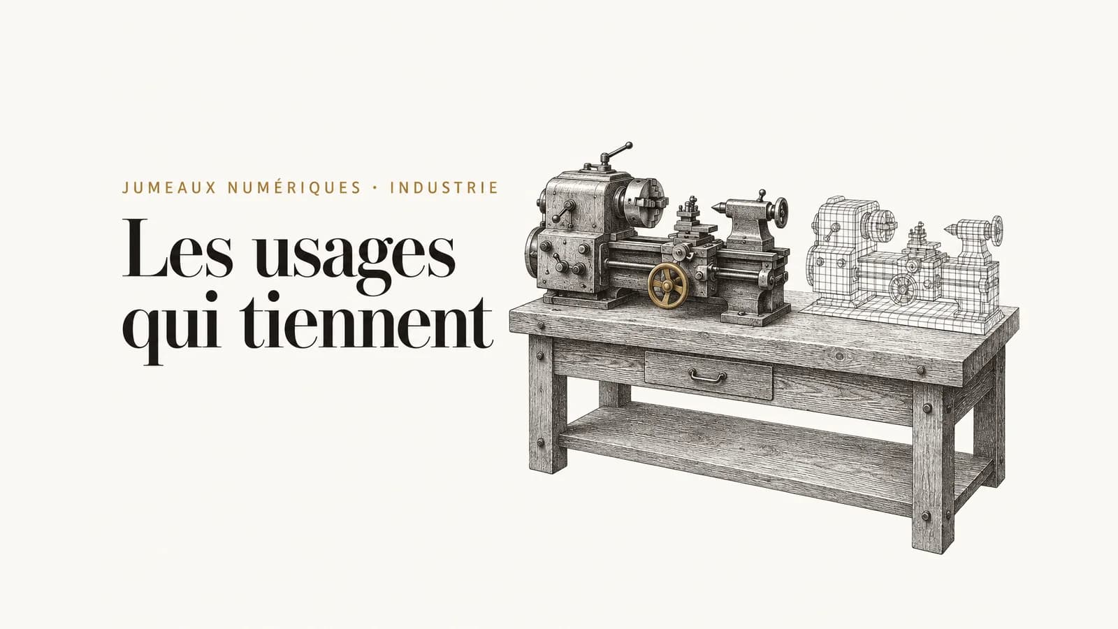 Illustration de l’article « Jumeaux numériques dans l’industrie : les usages qui tiennent en production »