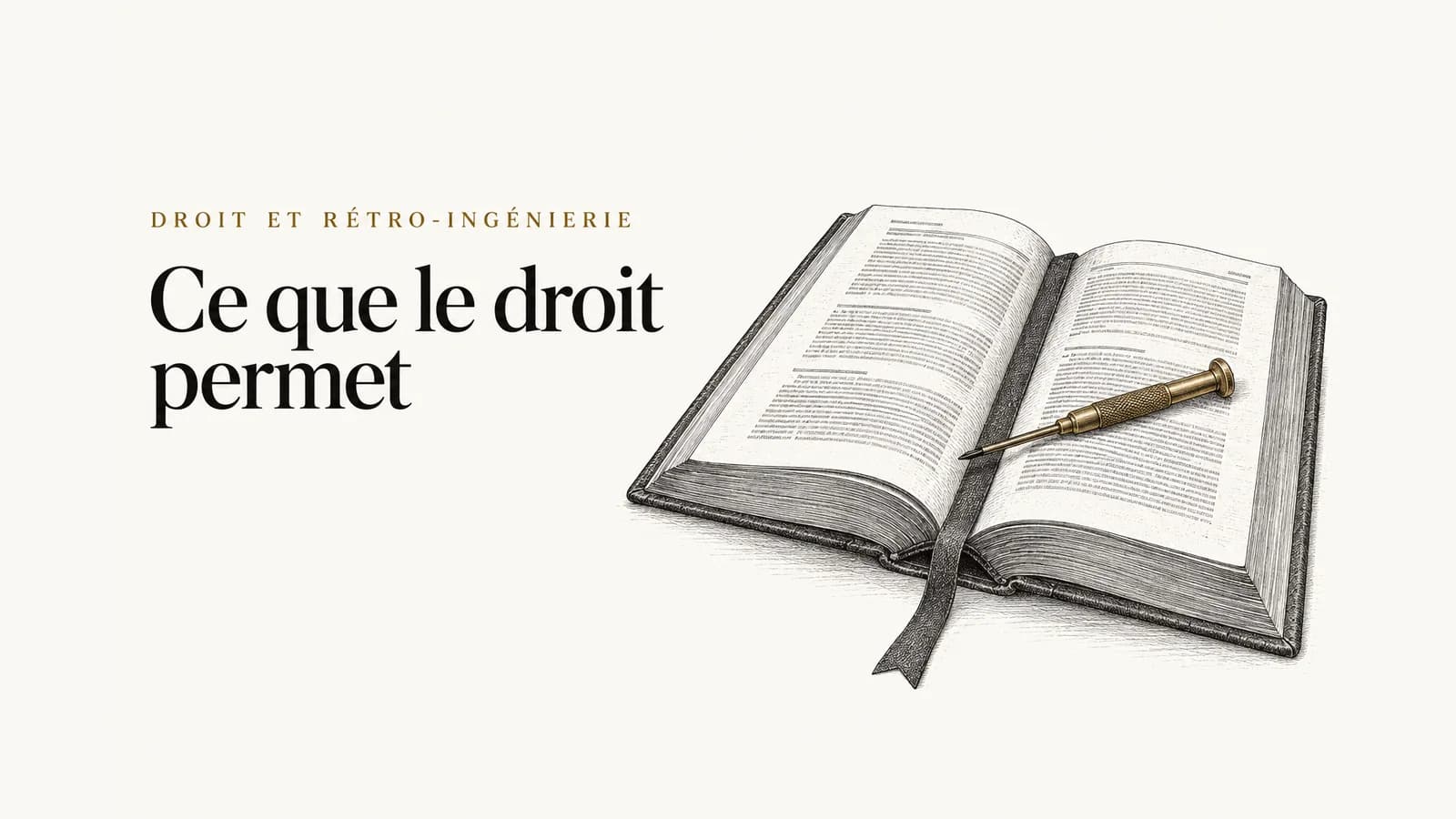 Illustration de l’article « Rétro-ingénierie logicielle : ce que le droit autorise, ce qu’un agent IA change »