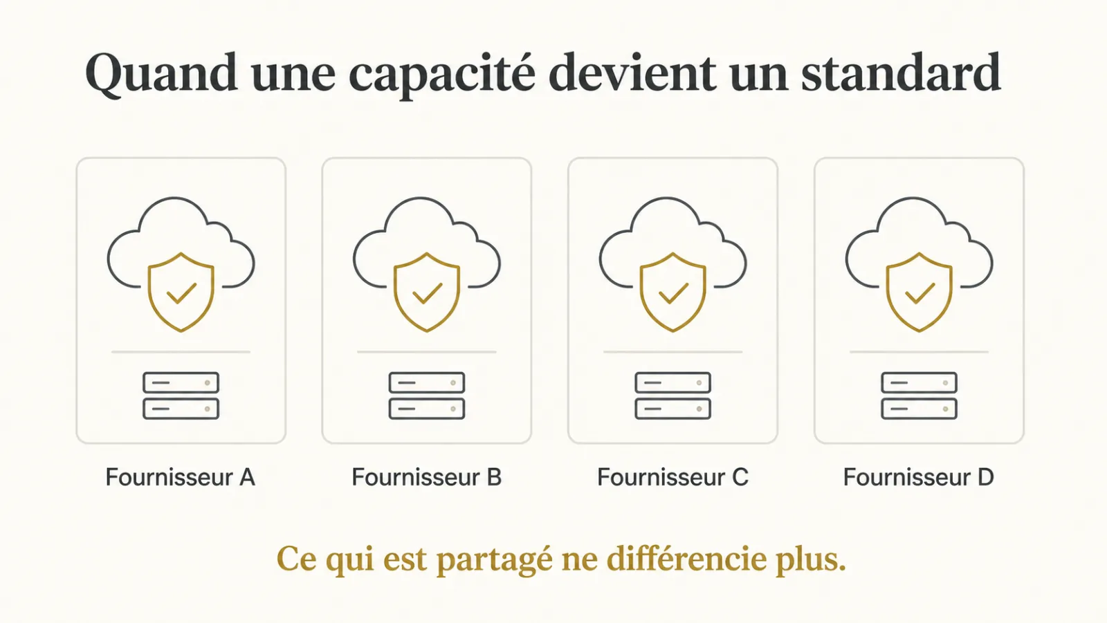 Quatre fournisseurs offrant une capacité équivalente
